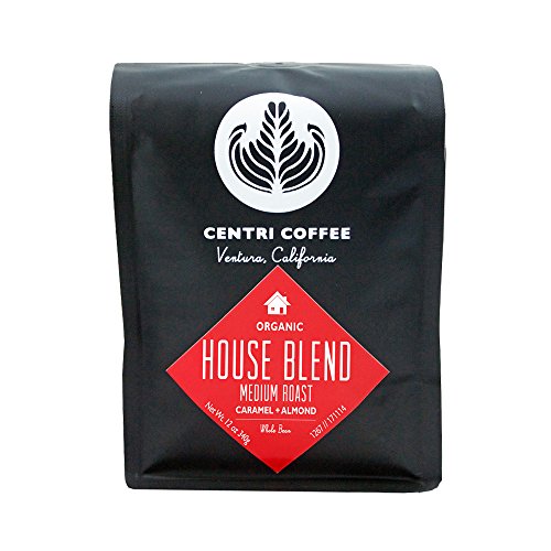 Caf√© Altura Organic Centri Coffee, House Blend, Caramel + Almond, Whole Bean, Medium Roast, 12 oz (340 g)