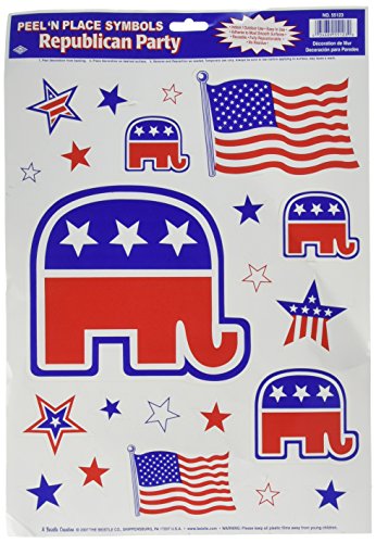 Beistle Republican Peel 'N Place Party Accessory (1 count) (22/Sh)