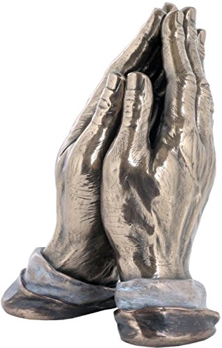 Unicorn Studio 7.75 Inch Praying Hands Cold Cast Bronze Material Figurine