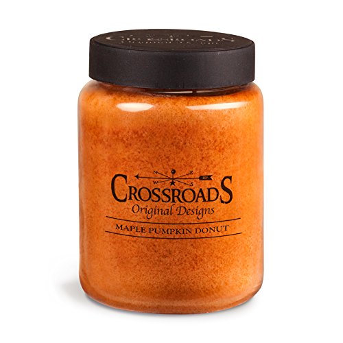 CROSSROADS ORIGINAL DESIGNS Maple Pumpkin Donut-26 oz. Scented Candles, 26 Oz, Burnt Orange