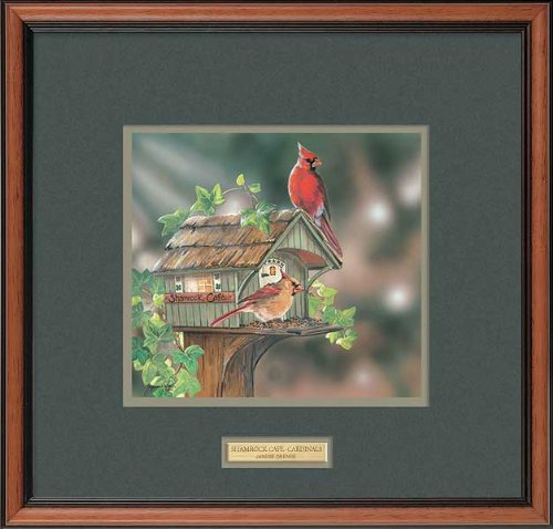 Wild Wings(MN) Shamrock Cafe - Cardinals Framed Signed Print by Janene Grende