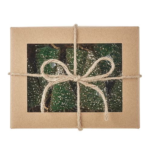 RAZ Imports 4220101 Green Bottle Brush Trees, Set of 7