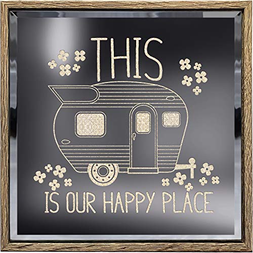 Spoontiques Our Happy Place Lighted Sign, Silver