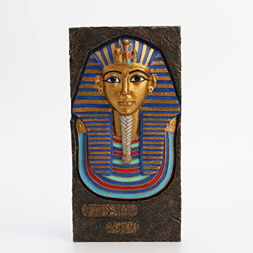 Unicorn Studio Veronese Design 9 1/2 Inch Egyptian Pharaoh Tutankhamun Resin Wall Art Hand Painted Sculpture