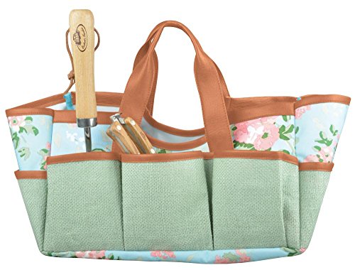 Esschert Rose Print Jute Garden Tool Bag