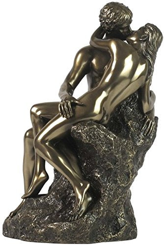 Unicorn Studio US 9.5 Inch The Kiss - Sitting on The Rock Cold Cast Bronze Figurine