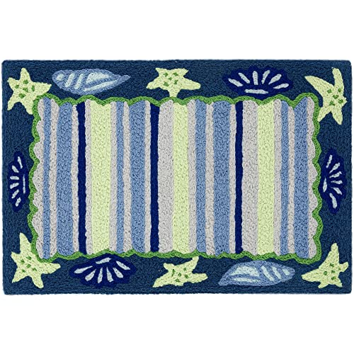 Home Comfort Jellybean Shells and Stripes Rug