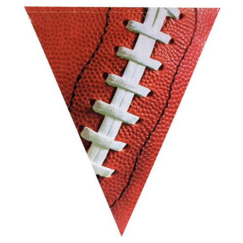 Amscan Amscam 129874 Football Plastic Pennant Banner, Party Decoration,Multicolor