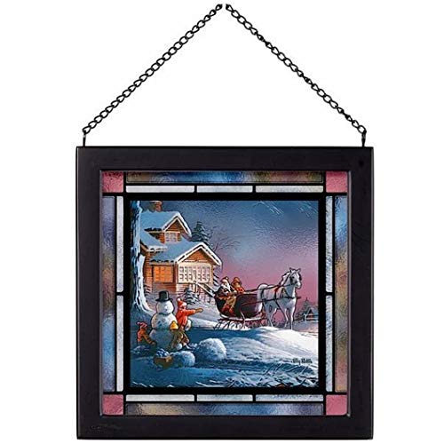 Wild Wings(WI) 5386497014 Stained Glass Art, 9-inch Height (Winter Wonderland)