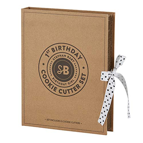 Creative Brands Stephan Baby Keepsake Cookie Cutter Boxed Set + Sugar Cookie Recipe, Birthday Girl