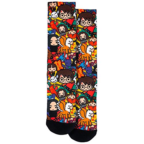 Spoontiques Fun Crew Socks, One Size Fits Most - Harry Potter Collage