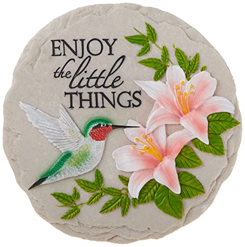 Spoontiques 13146 Hummingbird Stepping Stone, 9.63-inch Diameter, Resin