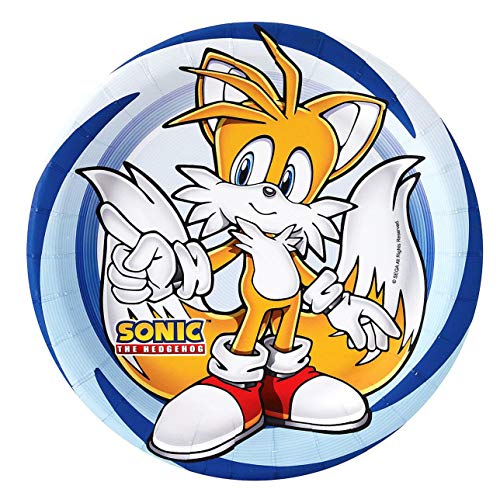 Forum Novelties Birthday Express Sonic The Hedgehog 7" Dessert Paper Plates, 8-Count