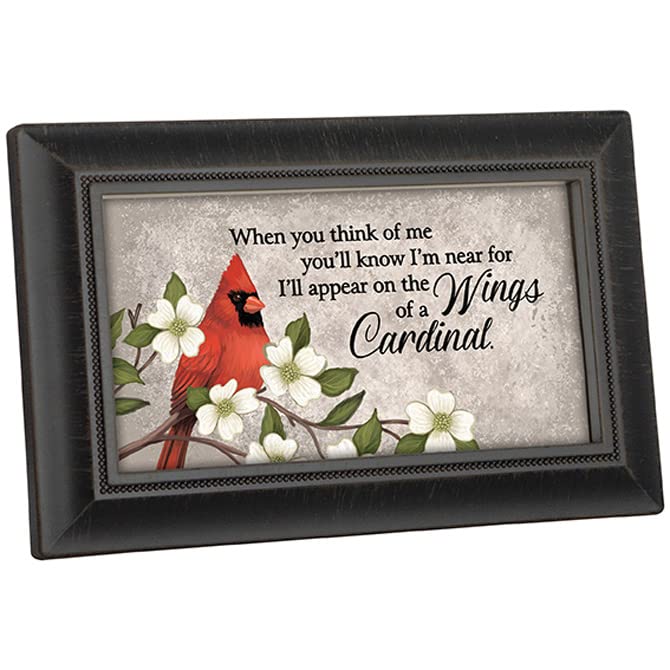 Carson Home Accents Wings Of A Cardinal Framed Message Bar, 4-inch Height, Resin