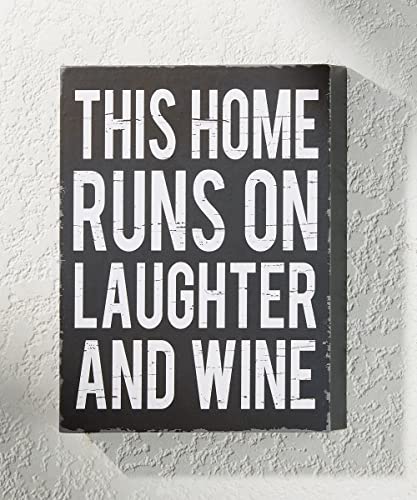 Giftcraft 093318 Laughter and Wine Wall D√©cor, 10-inch Height, Wood