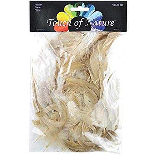 Midwest Design Touch of Nature 30320 Bleached Cock Feathers, 7 grams