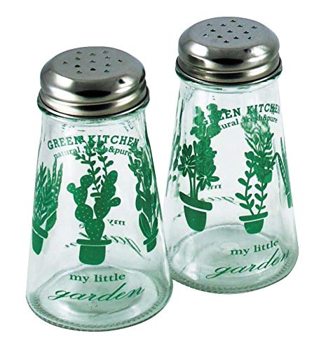 Grant Howard 52093 Green Kitchen Salt and Pepper Shakers Set of 2 box
