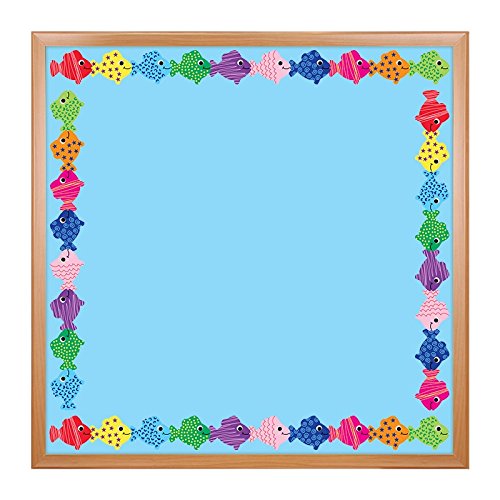 Hygloss Products Assorted Fish Die-Cut Bulletin Board Border ‚Äì Classroom Decoration ‚Äì 3 x 36 Inch, 12 Pack