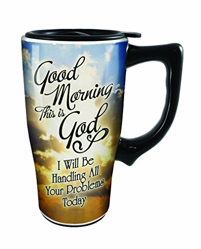 Spoontiques Smart Living 12010732 GOOD MORNING TRAVEL MUG, Multicolor