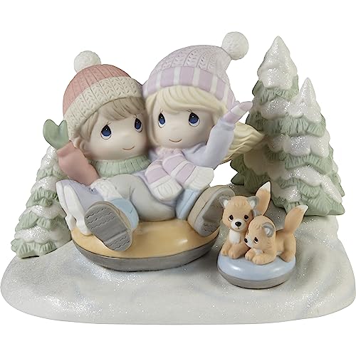 Precious Moments 231036 Away We Go in The Snow Limited Edition Bisque Porcelain Figurine