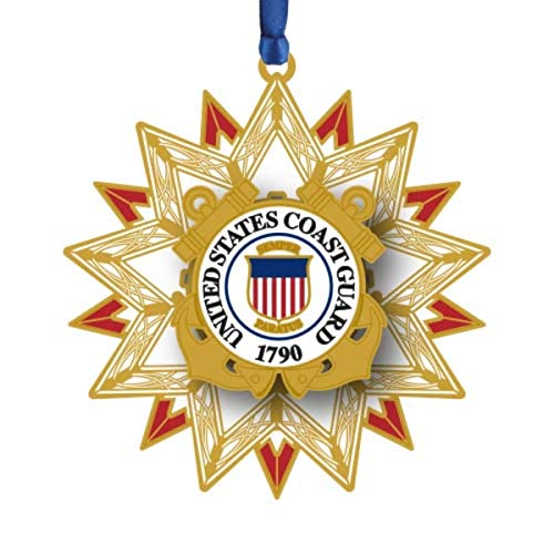 Beacon Design 3" Vibrant Brass U.S. Coast Guard Star Decorative Christmas Ornament
