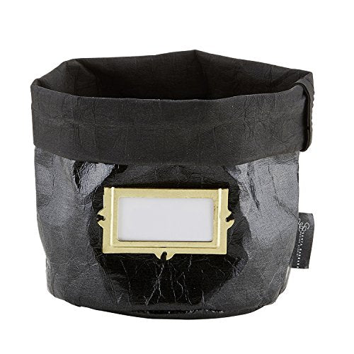 Creative Brands SB Design Studio Table Sugar Washable Paper Holder, Medium, Metallic Black