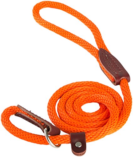 OmniPet British Rope Slip Lead for Dogs, 4', Orange