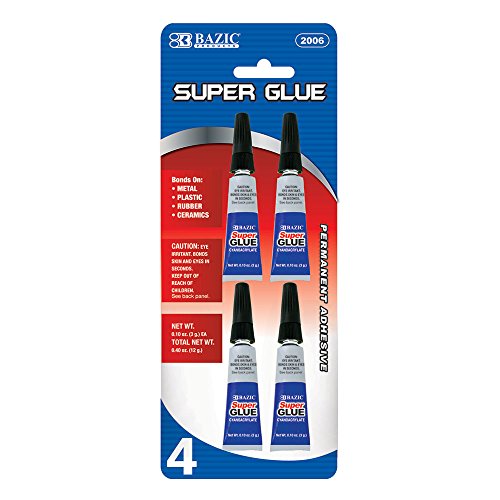 BAZIC 3g / 0.10 Oz. Super Glue (4/Pack)