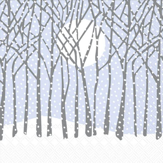IHR Ideal Home Range Cocktail Disposable 3-Ply Paper Beverage Napkins, 5" x 5", Winter Solstice