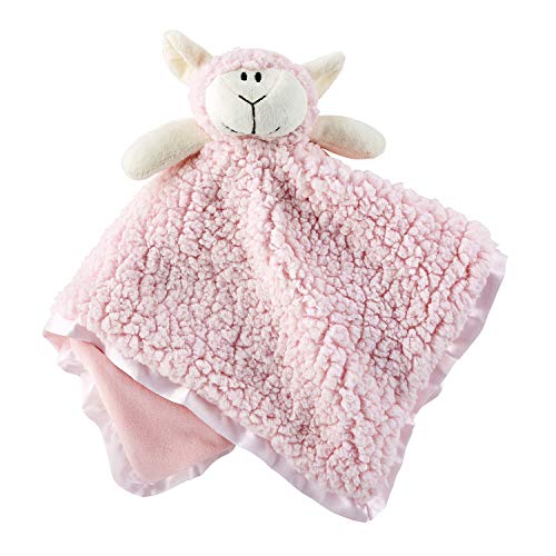 Creative Brands Stephan Baby Plush Cuddle Bud Security Blankie, Pink Lamb