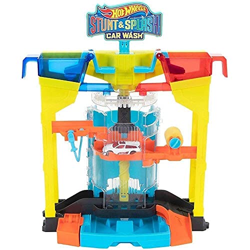 Hot Wheels Mattel Stunt & Splash Car Wash Playset