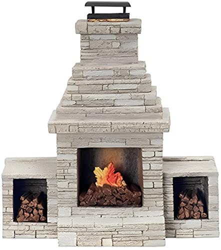 Aztec Imports, Inc. Dollhouse Miniature Large Outdoor Fireplace