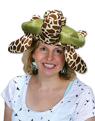 Beistle Plush Fabric Turtle Hat for Luau Theme Under The Sea Party Supplies, Multicolor