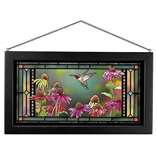 Wild Wings(MN) Wild Wings 5386500024 Stained Glass Art, 23-inch Width (Ruby in Echinacea)