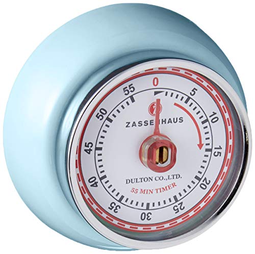 Frieling Zassenhaus Magnetic Retro 60 Minute Kitchen Timer, 2.75-Inch, Light Blue