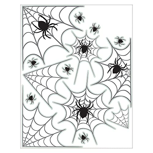 Amscan 248600 Modern Halloween Spider Web Window Decoration 1 Pack