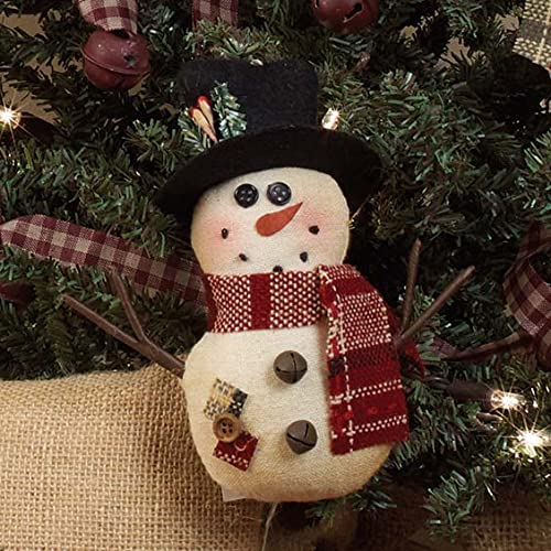 The Country House Collection Primitive Snowman Christmas Tree Ornaments 1 Assorted 5"