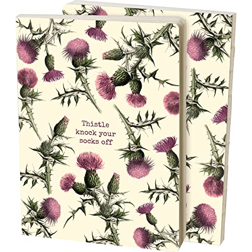 Primitives By Kathy 112183 Thistle Knock Your Socks Off Journal, 7.25-inch Height