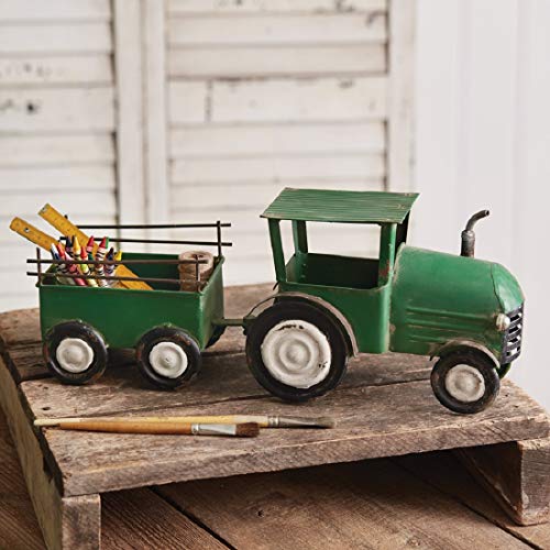 CTW Home Collection 770420 Tractor with Hauler, 20.5-inch Width, Green