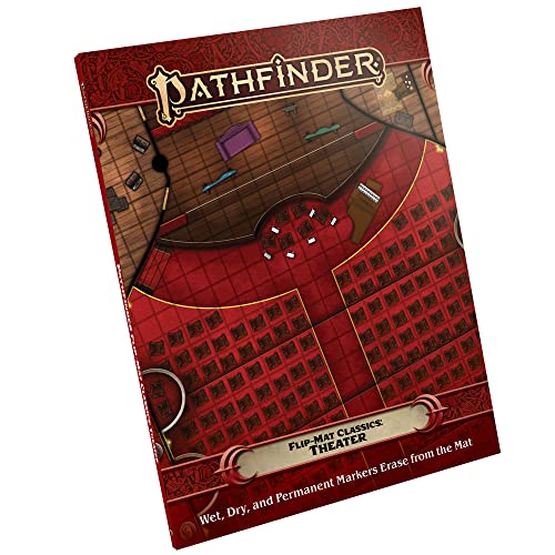 Paizo Pathfinder: Flip-Mat Classics - Theater - 24"x30" Unfolded, Double Sided Folding Map, Tabletop RPG