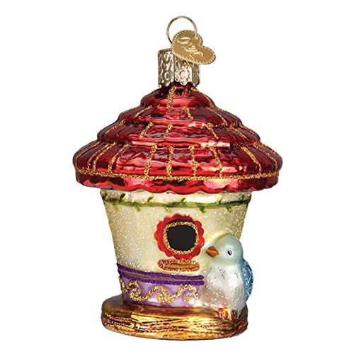 Old World Christmas Home Gifts Glass Blown Ornaments for Christmas Tree Charming Birdhouse