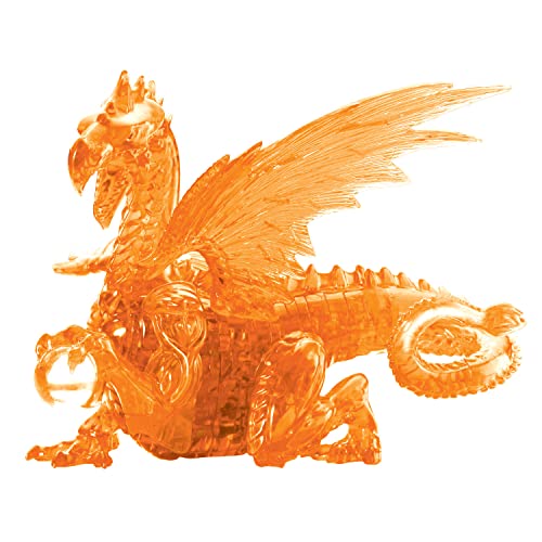 University Games BePuzzled (BEPUA) Deluxe Crystal Puzzle- Dragon (Orange)