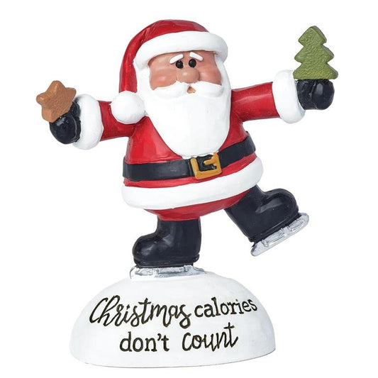 Blossom Bucket Christmas Calories Don't Count Santa On Snow Base