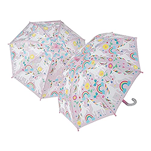 Floss & Rock 43P6402 Rainbow Unicorn Color Changing Kids Umbrella, 25.98-inch Diameter