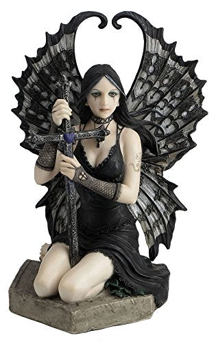 Unicorn Studio 6.25 Inch Lost Love Evil Fairy Decorative Statue Figurine, Black Color