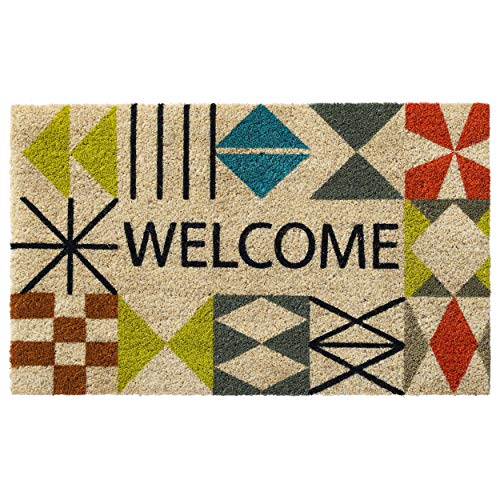 Larry Traverso Ivan 100% Coir Doormat, 18 x 30 inches, Naturally Durable, PVC-Backing, Sustainable