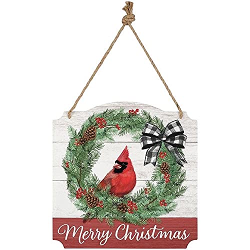Carson Wall Sign-Merry Christmas Cardinal (12" x 12")