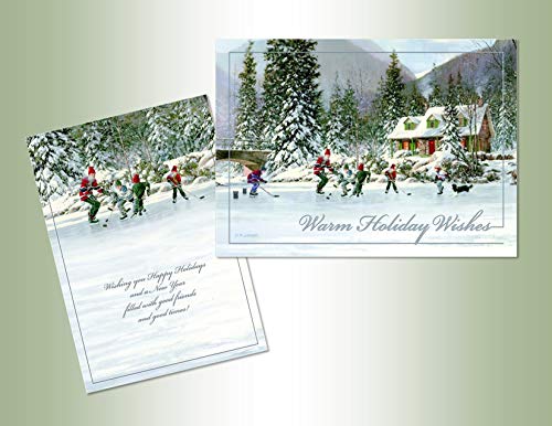 LPG Greetings Performing Arts Full Color Inside Mountain Hockey Stationery Paper, 52521-18