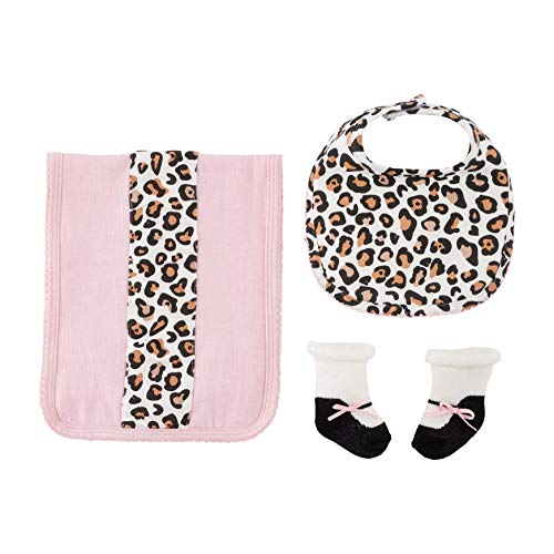 Mud Pie Leopard Baby Set, 18 1/2-inch