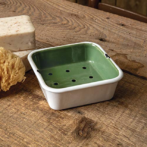 CTW Home Collection 440045 Green Square Soap Dish